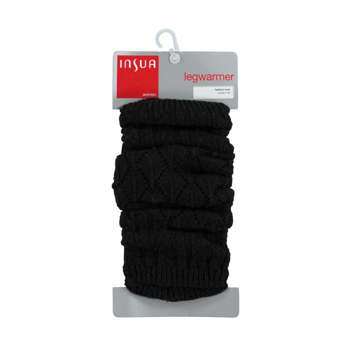 inSua-Beenwarmers met kabel- en ruitenpatroon
