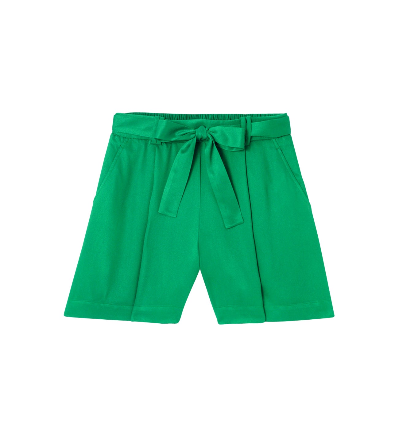 Short taille haute uni Femme - Vert