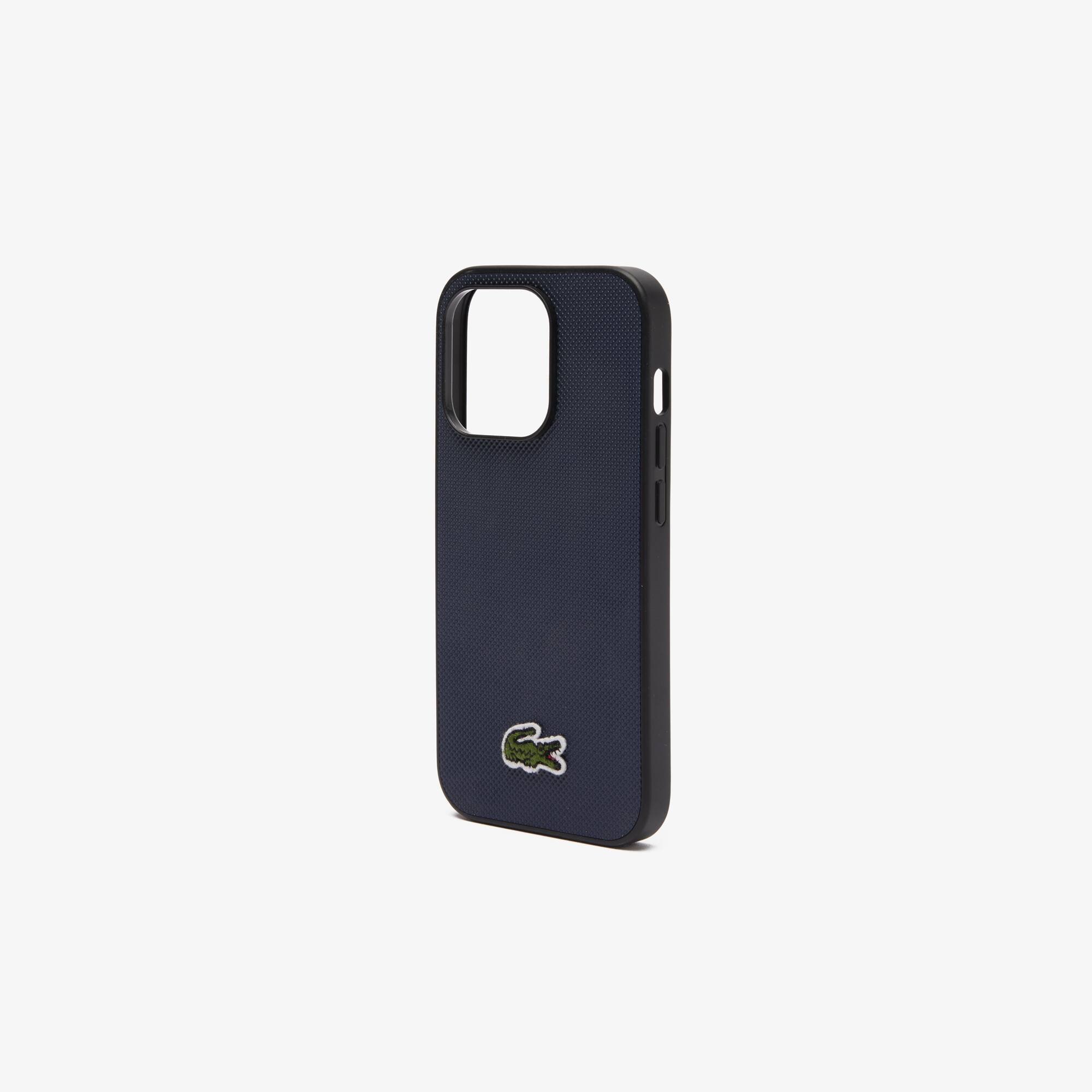 Coque iPhone 14 Pro effet petit piqué Coques iPhone - Bleu - Lacoste - Unisex