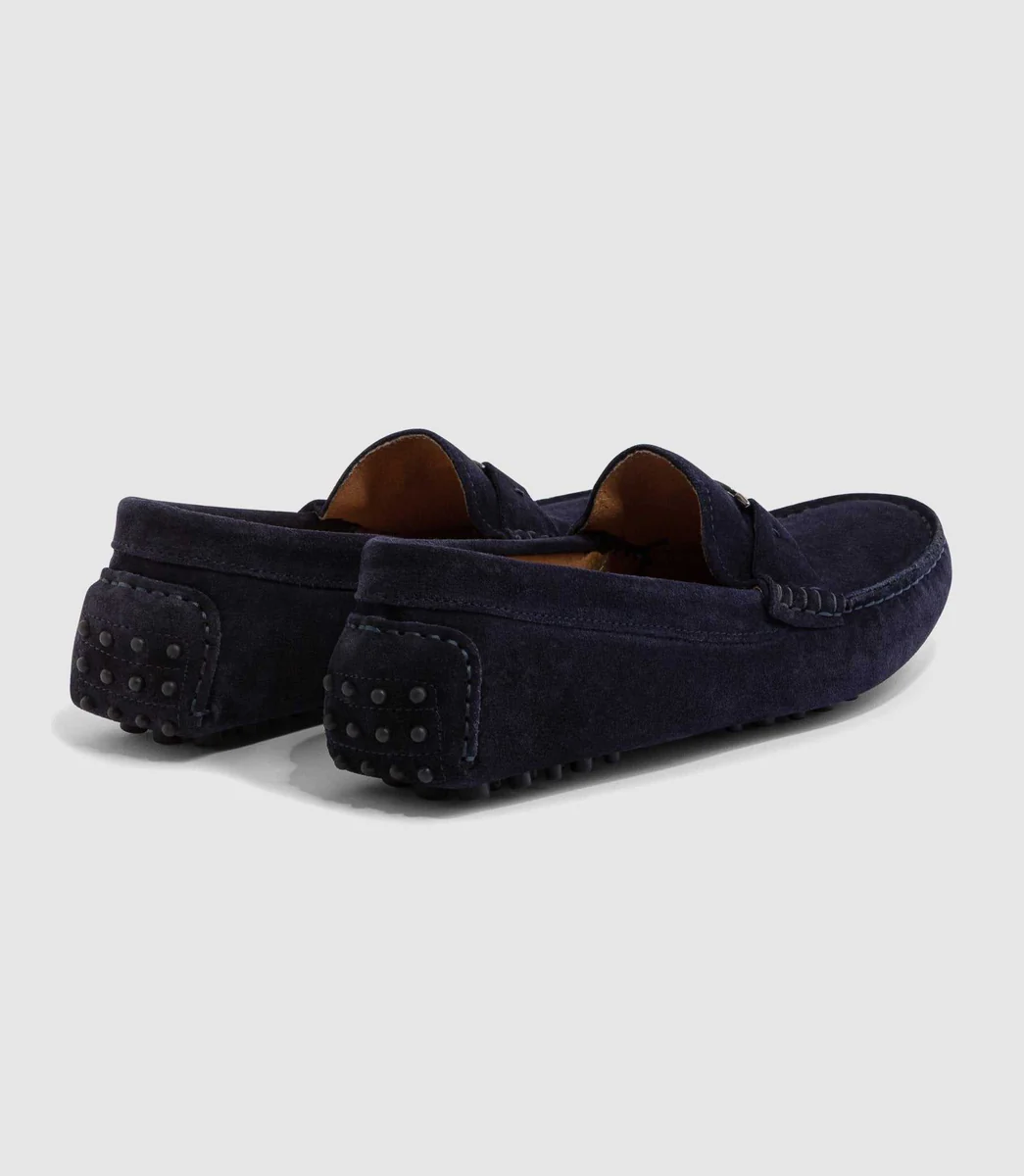 Mocassin en daim marine 