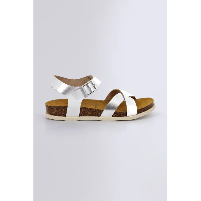 Kick alberta Argent SANDALES Cuir Femme