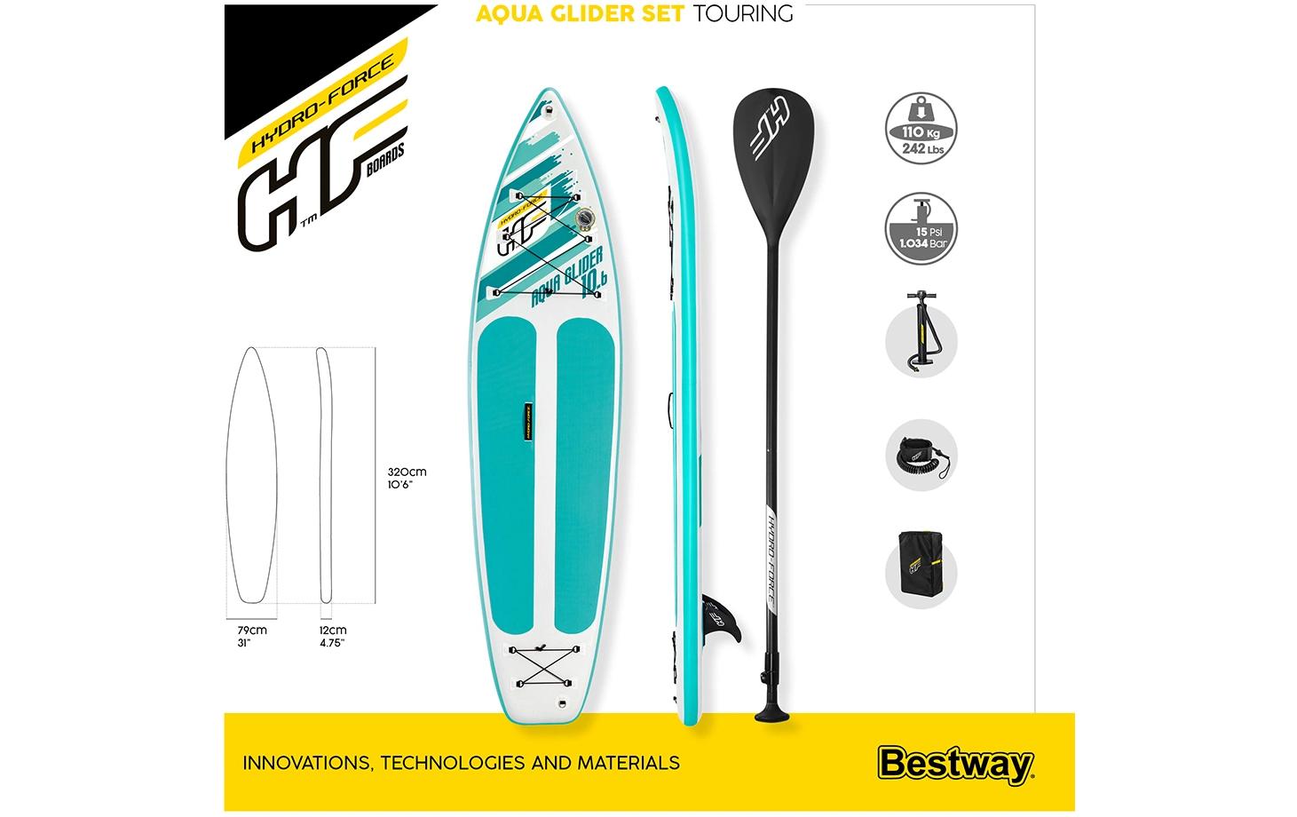 Aqua Glider<br>Optimal für lange Fahrten auf dem Wasser