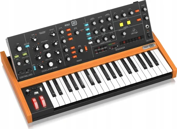 Behringer POLY D, Analog synthesizer, Dreje, Sort, DC