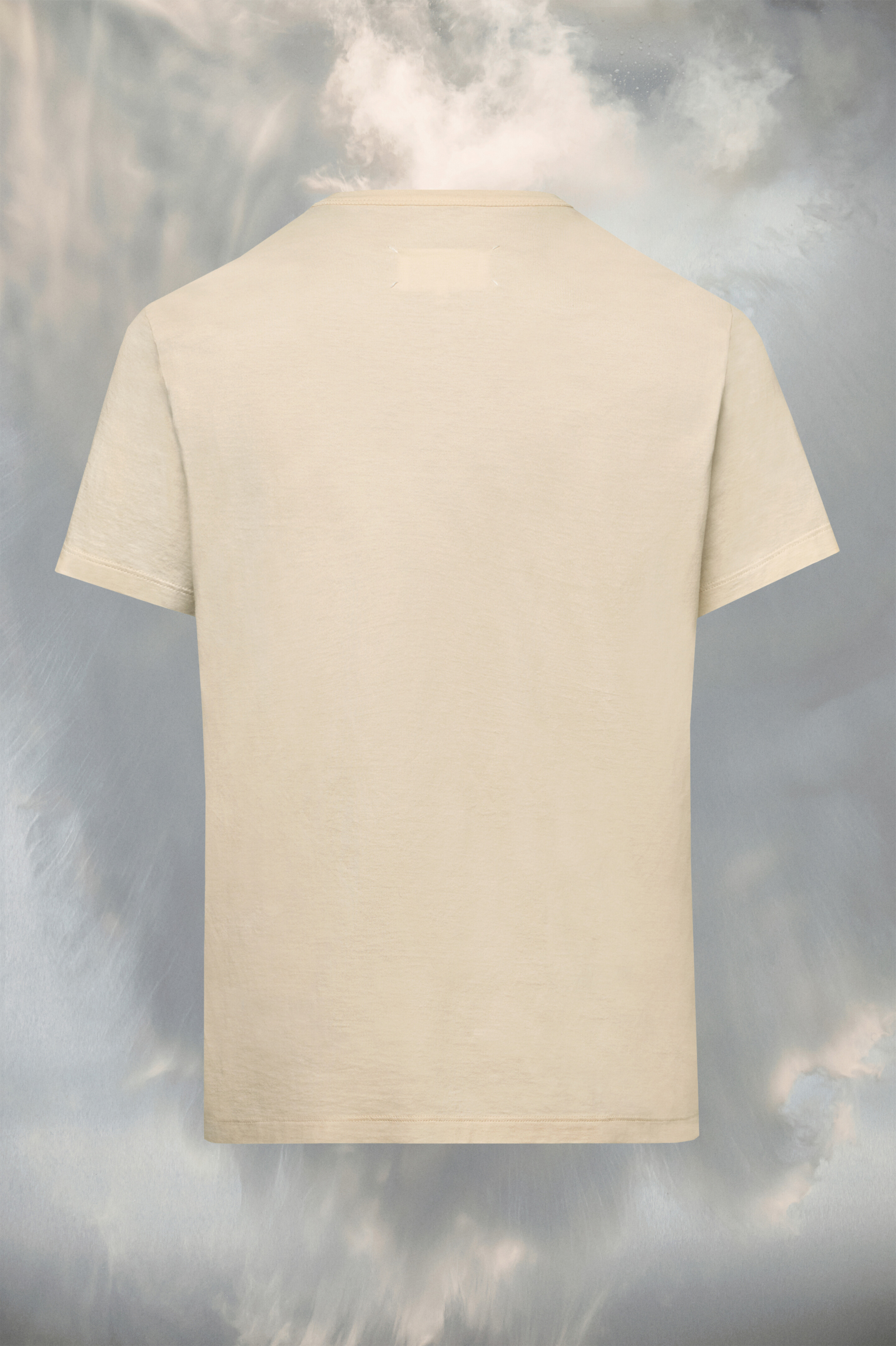 T-shirt à logo déformé Ecru