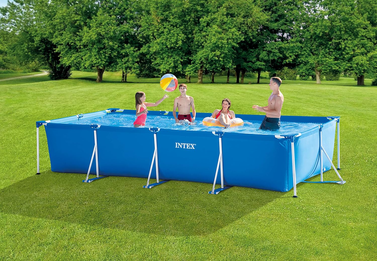 Intex 4.5M X 2.2M X 0.84M Rectangular Frame Pool Set