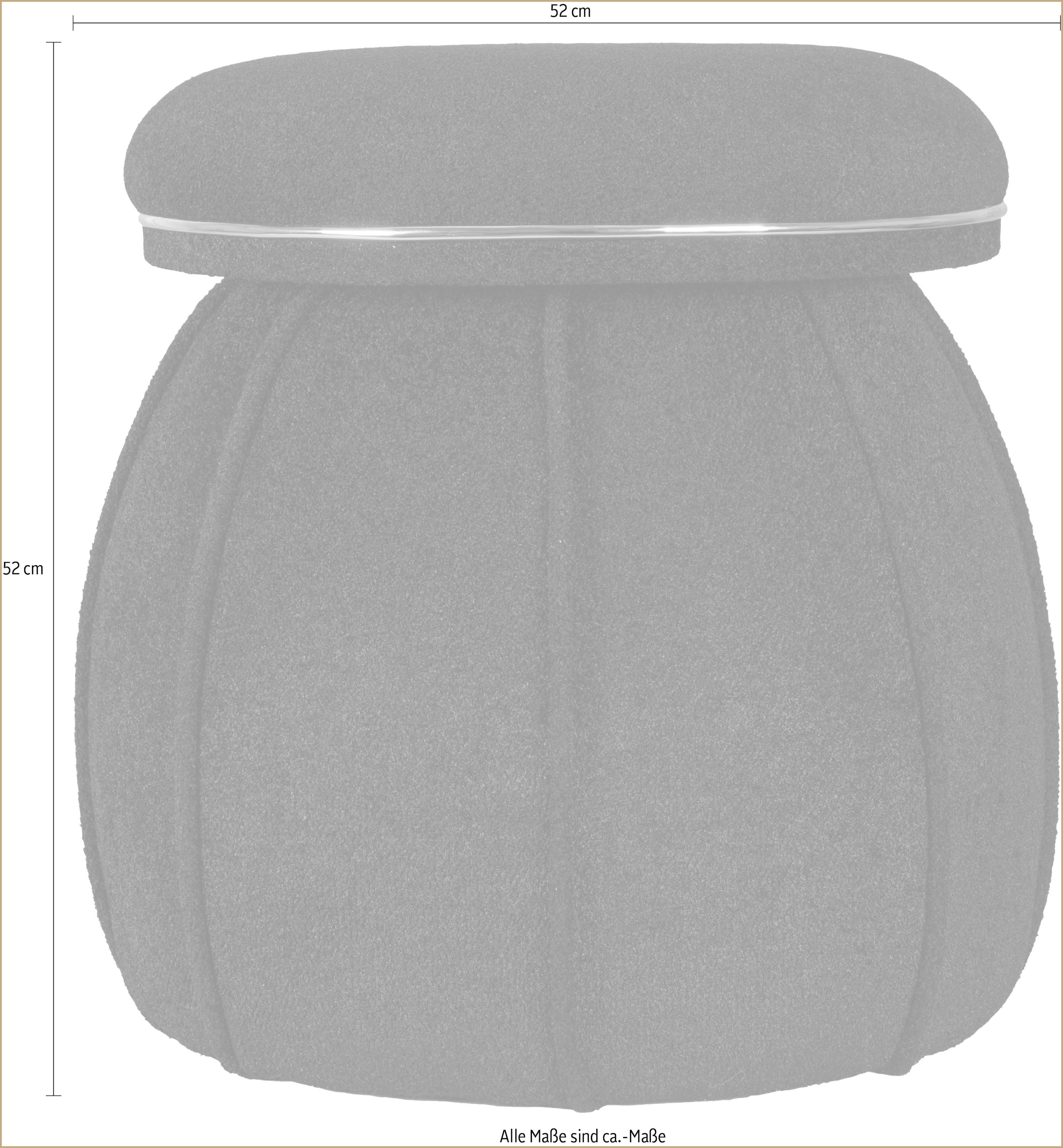 Kayoom Sitzhocker »Hocker Corin,extravagante Form,stilvolle Farben,elegant gesteppter Fuss« 1 Stk. tlg. komfortabel, hochqualitativ, pflegeleicht, sorgfältig verarbeitet