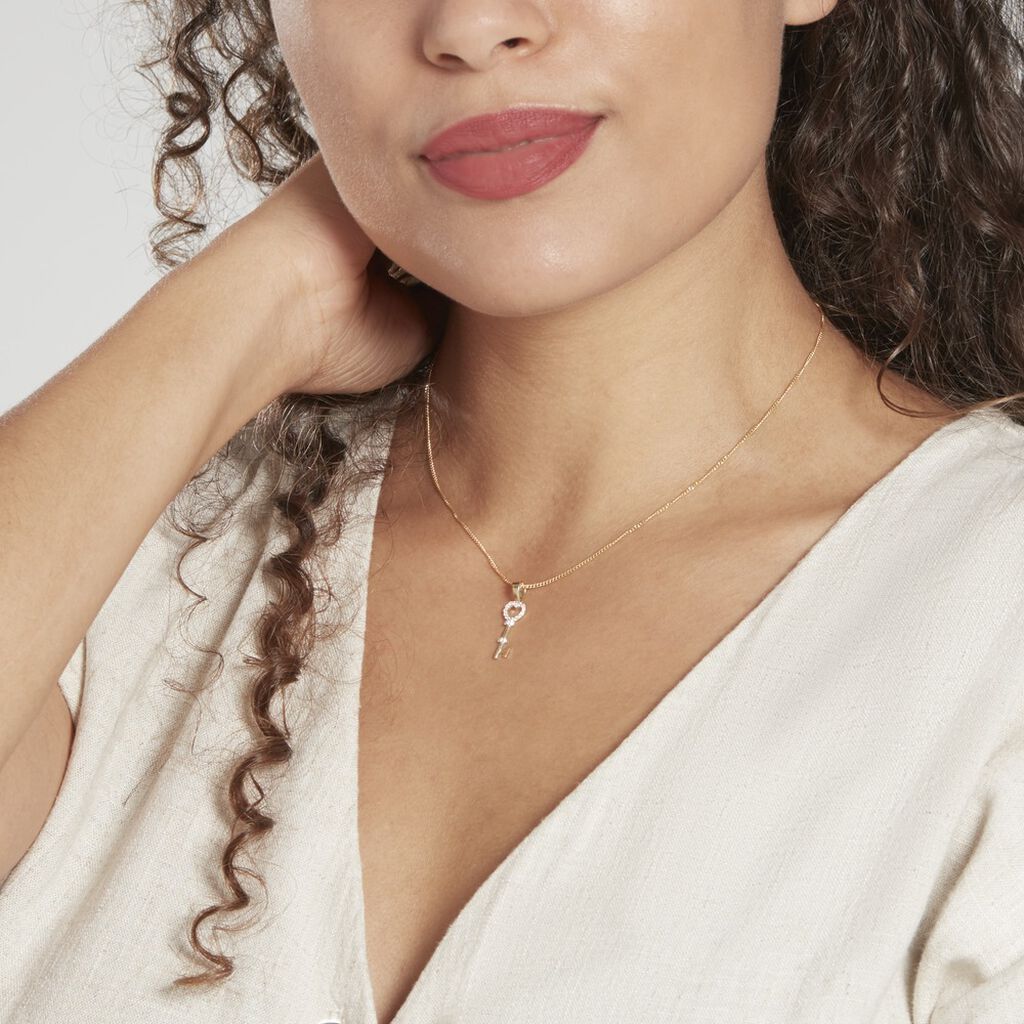 Pendentif Gatiane Or Jaune Oxyde De Zirconium