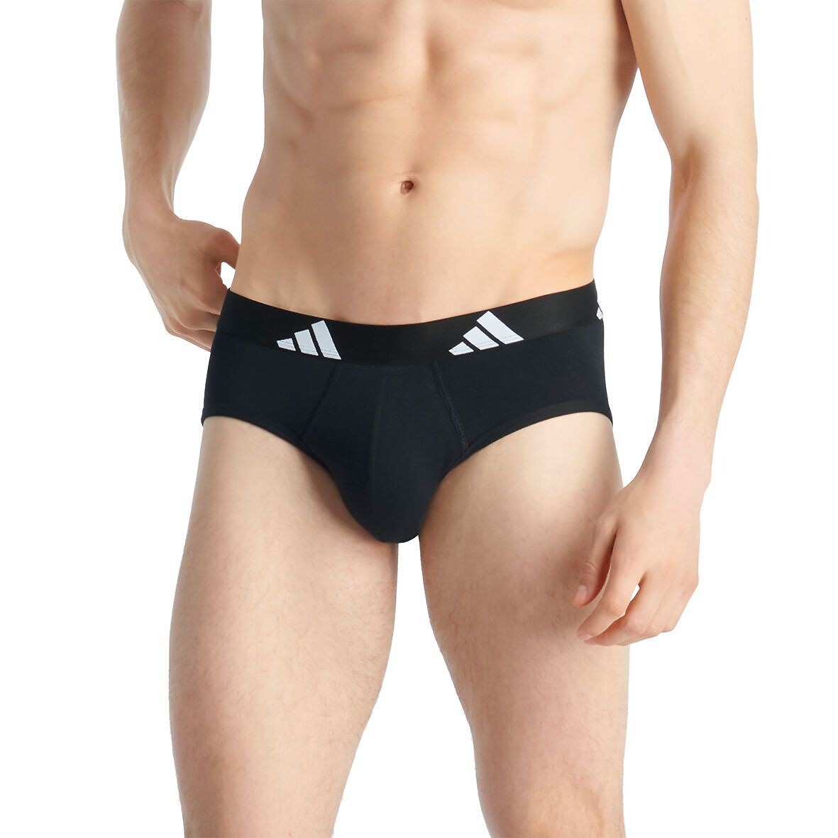 ADIDAS ROUPAS ESPORTIVAS<br>Conjunto de 3 cuecas lisas de algodão Active Flex