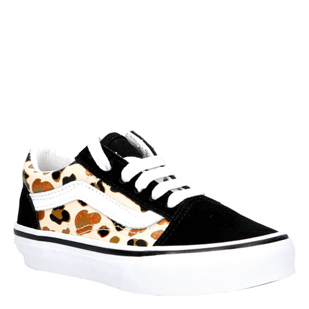 VANS Old SkoolLeopard Glitter sneakers zwart/camel/ecru
