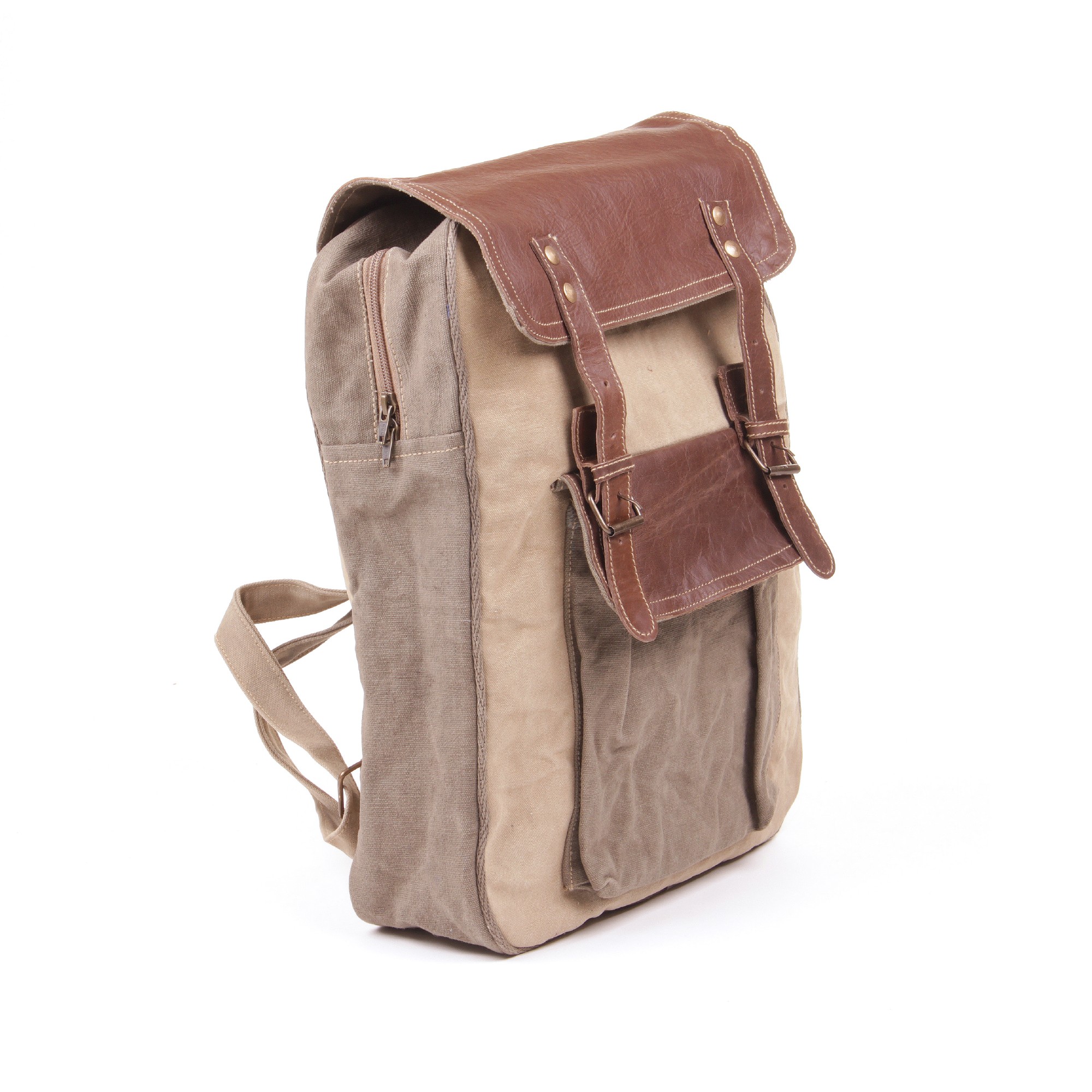 Rucksack 'Franklin', beige, braun, B 34 cm, H 45 cm günstig bestellen
