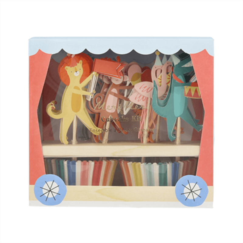 Meri Meri Cupcake Kit, Dyreparade, 24 stk.