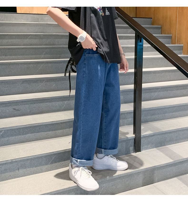 Filmas - High-Waist Washed Straight-Cut Jeans
