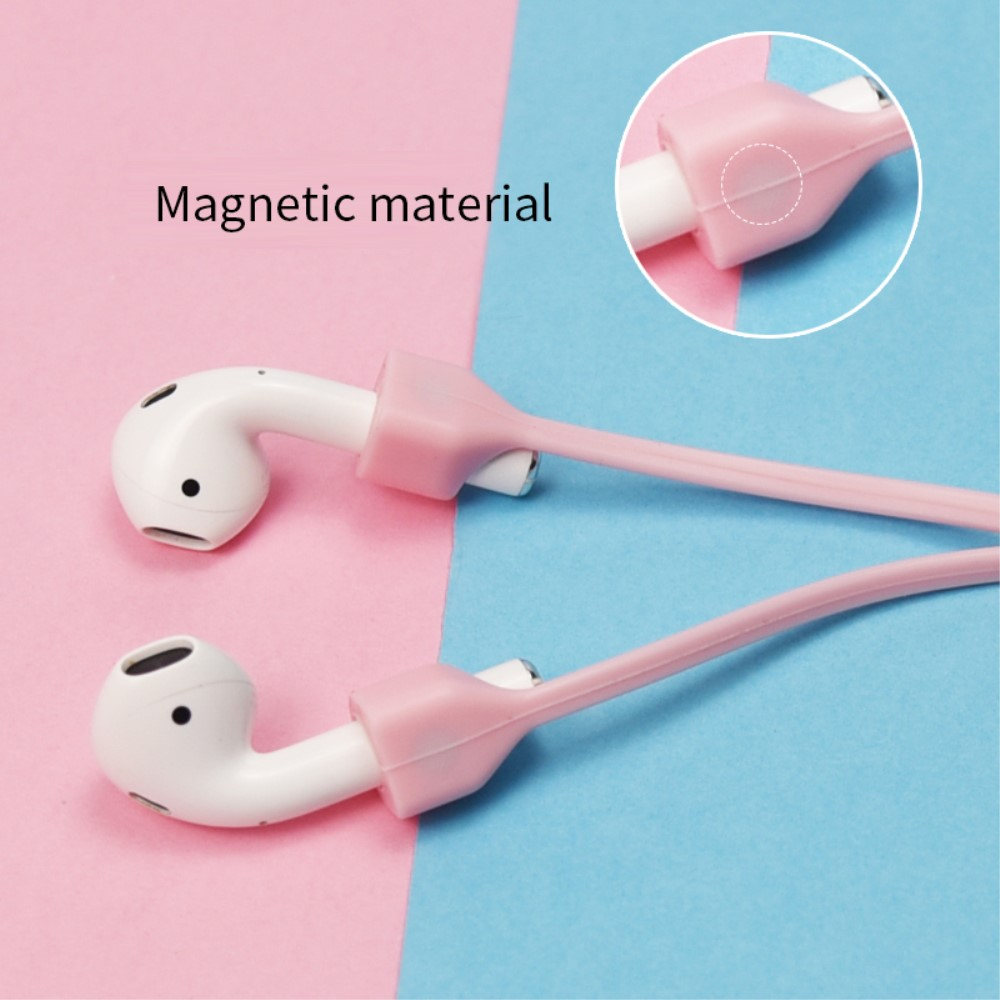 AirPods (1./2. Gen.) Anti-Lost Halteband Magnetisch Silikon Strap - Weiss
