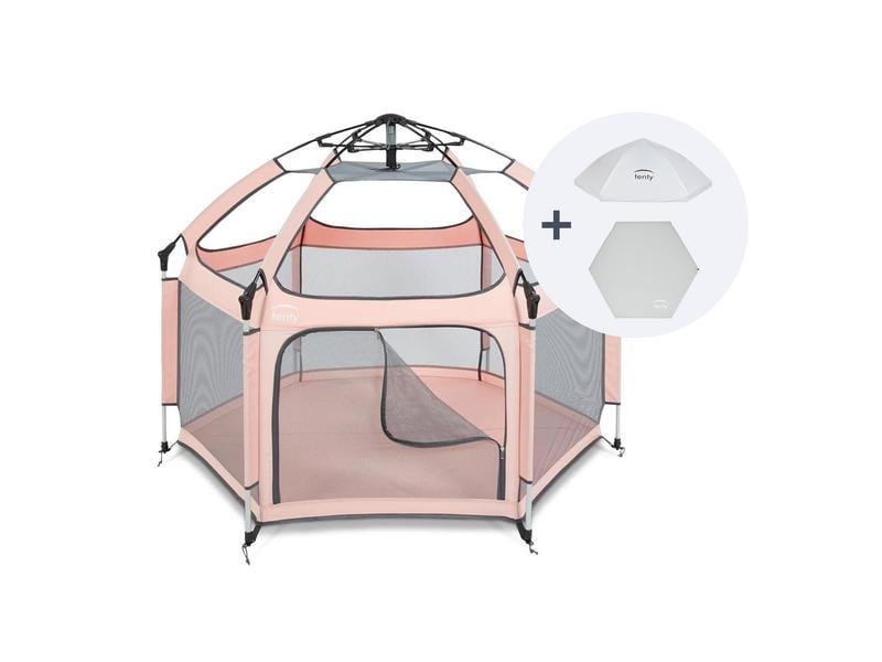 tenty Laufgitter Set Rosa/Grau Laufgitter Set, Rosa/Grau