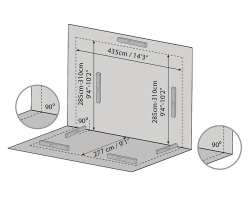 Serre/zomertuin Turino, RAL 7016 antracietgrijs, 425 x 295 cm, inclusief LED-lichtlijst