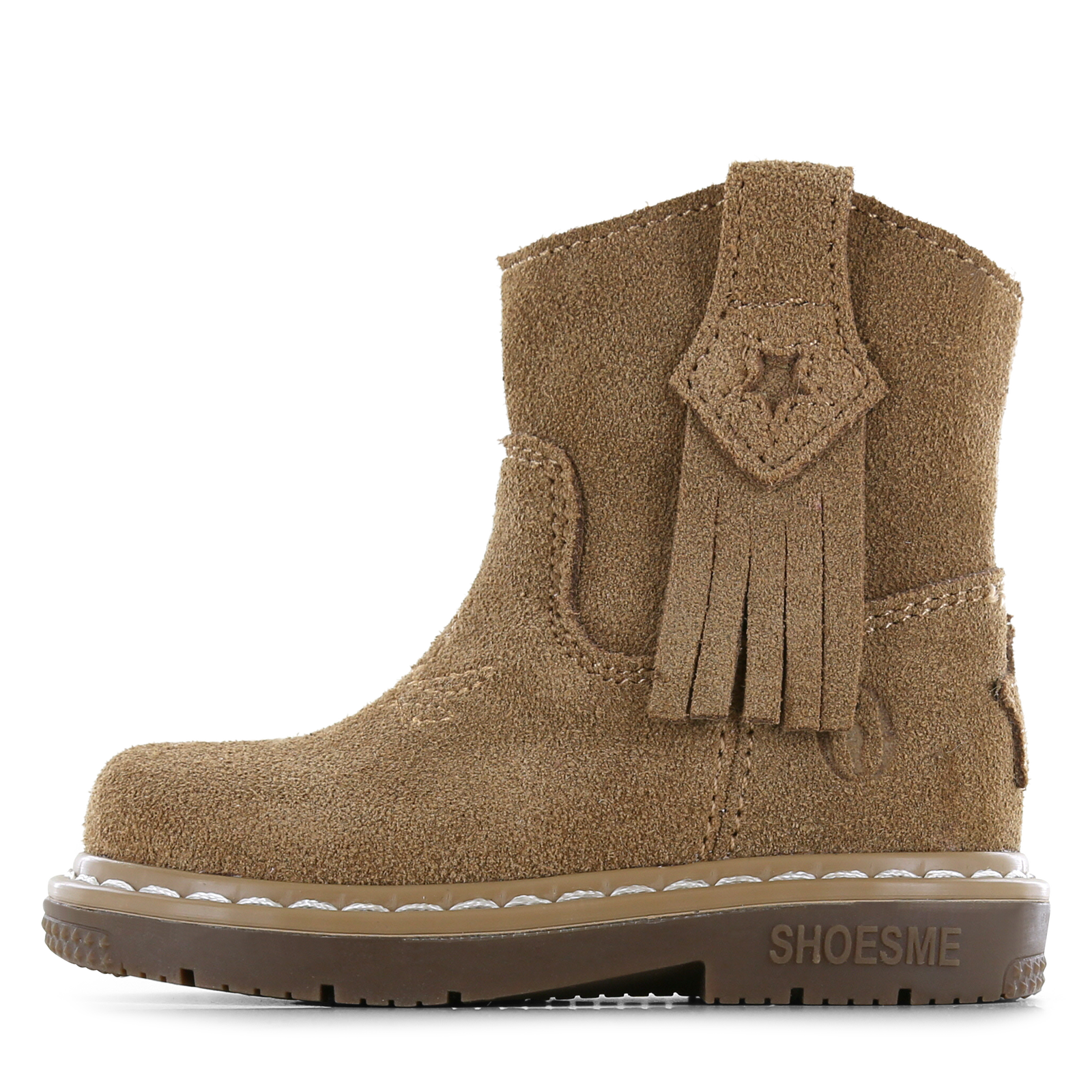 Shoesme cognacfarbener Stiefel mit Fransen