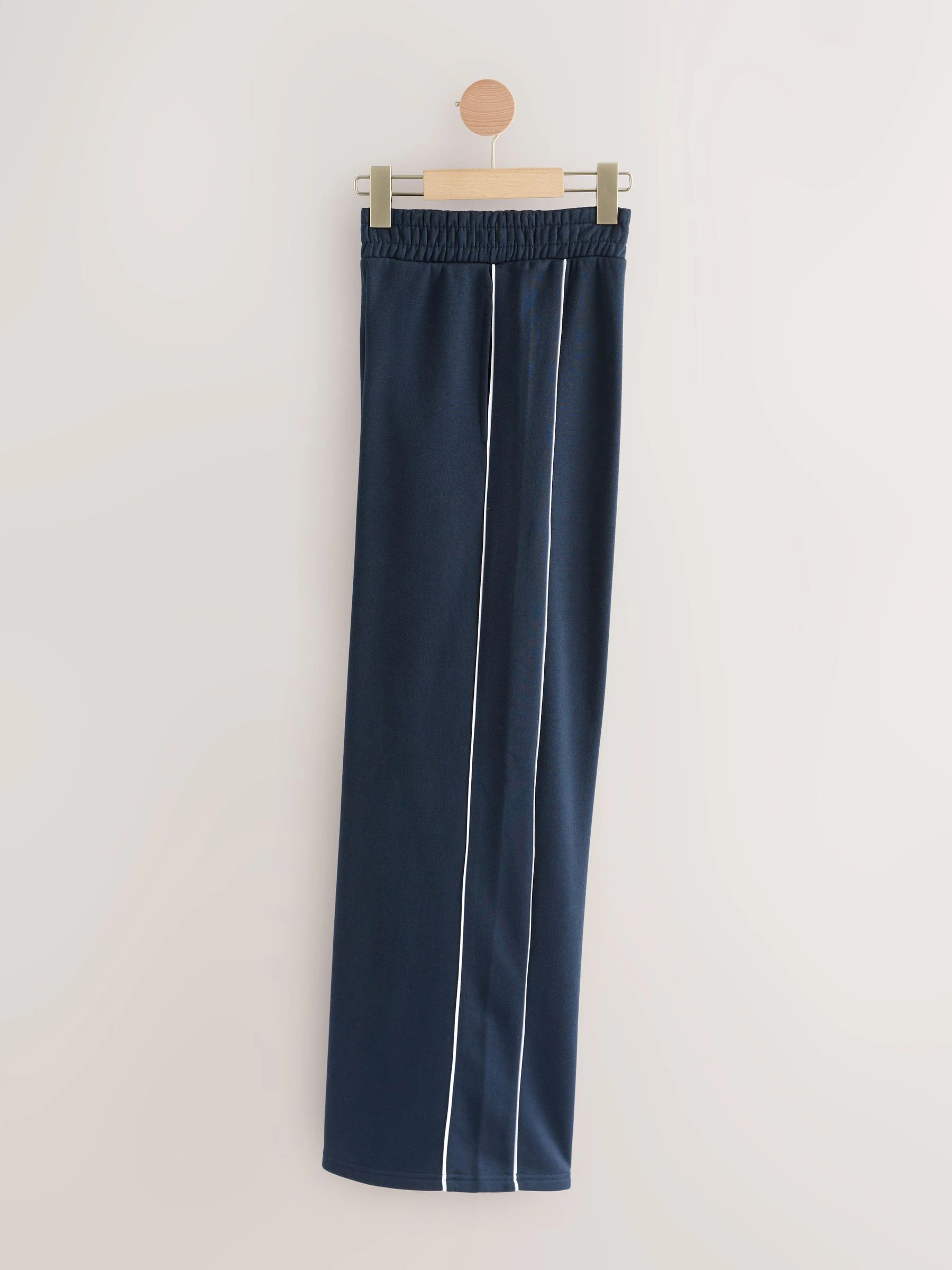 Marineblauw - Wide Leg Premium Jersey Joggers
