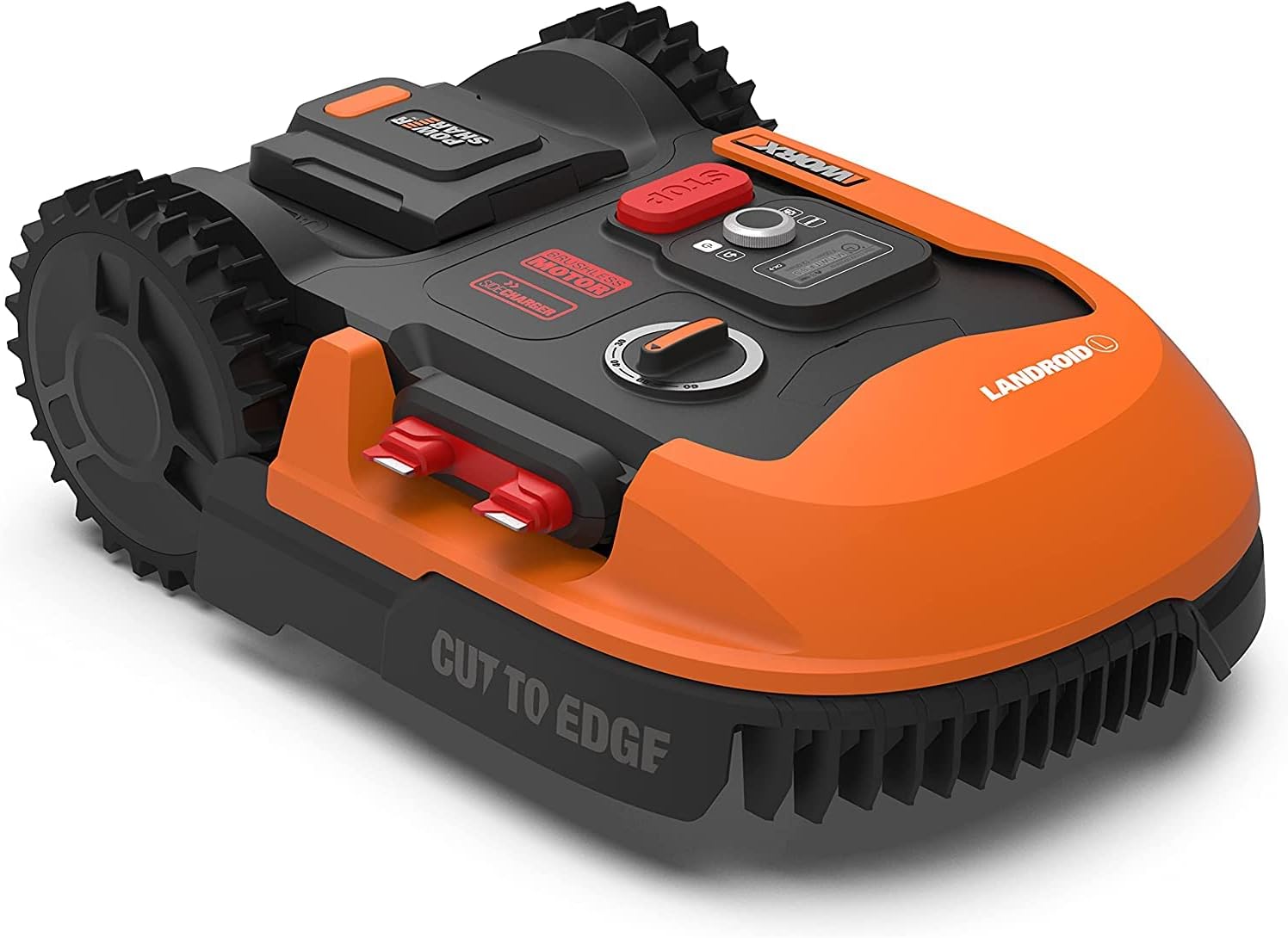 WORX Landroid Plus WR167E Mähroboter mit Begrenzungskabel für Gärten bis 700m² (AIA Navigation, App Steuerung, WLAN, Bluetooth und schwimmendem Mähwerk - max Steigung: 35%)