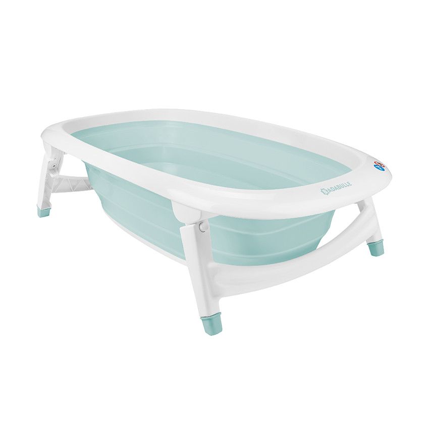 Baignoire pliable avec fond ludique marin bleu - Ecru