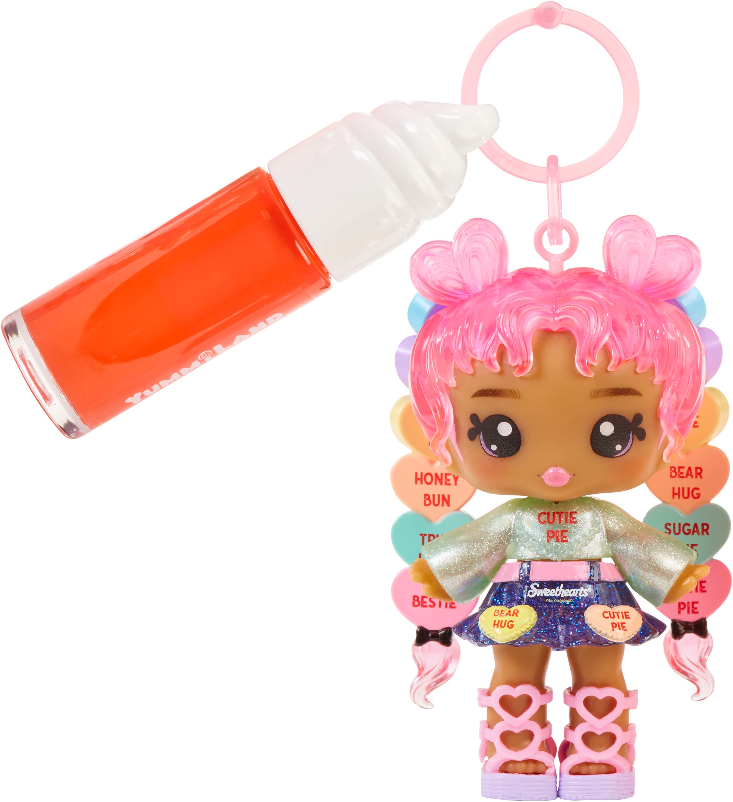 YUMMILAND Minipuppe »Yummiland Sweet Lip Gloss-Lily Hearts« inklusive Schlüsselanhänger