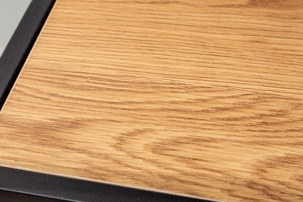 Riess Ambiente Industrial Bücherregal Slim LINE 185cm Wildeiche schwarz sechs Regalböden Standregal Wohnzimmerregal Regal