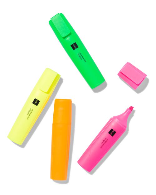 4 surligneurs couleurs vives