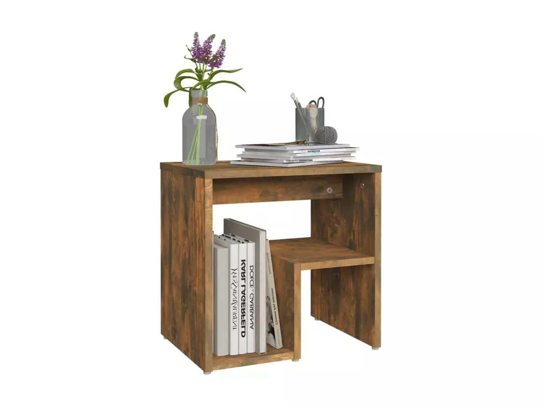 Table de chevet Chêne fumé 40x30x40 cm Bois d'ingénierie