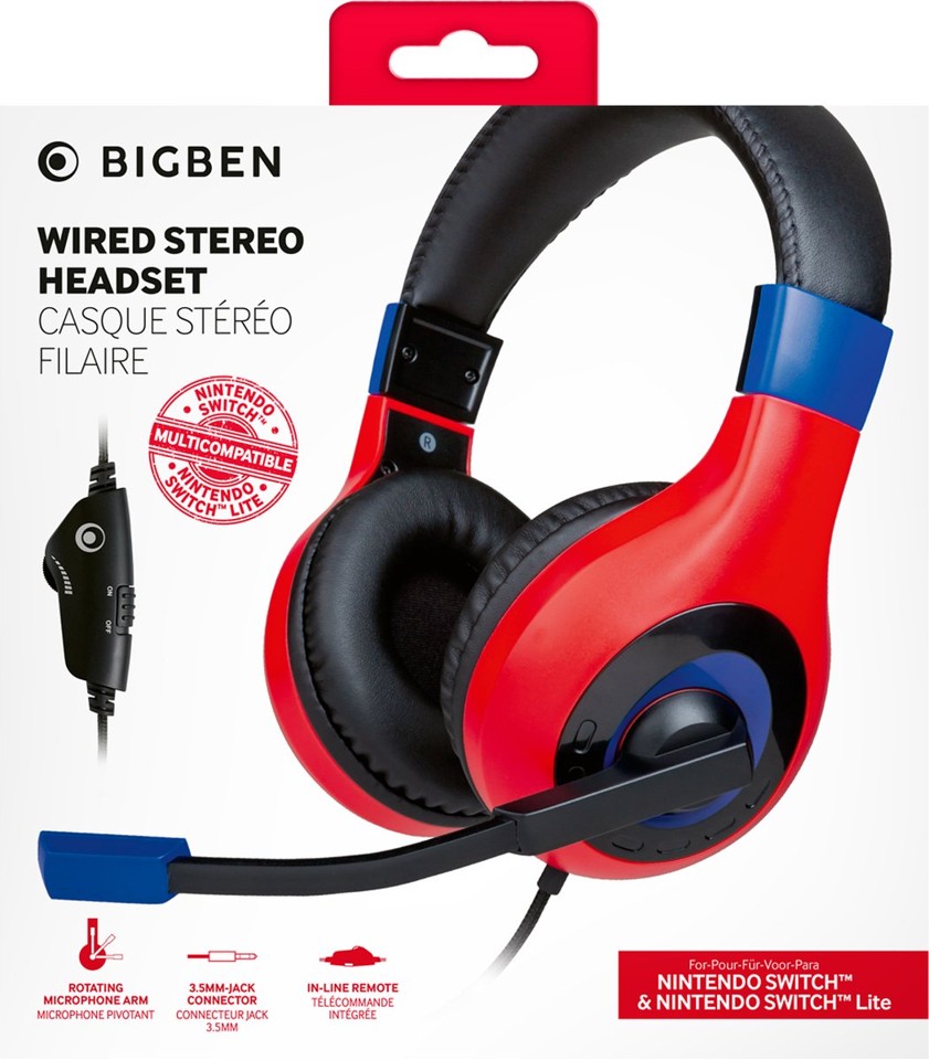 Nacon Stereo Gaming Headset V1 Dark Red/Dark Blue Switch