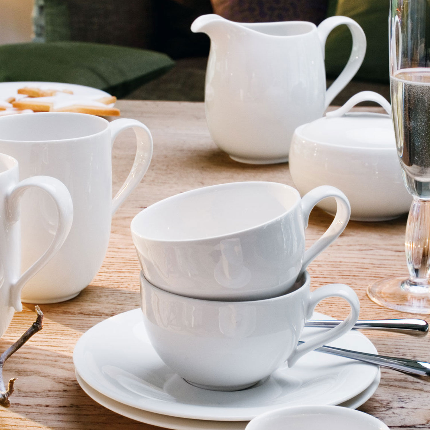 New Cottage Coffee cup White, 5.1 oz, Premium Porcelain