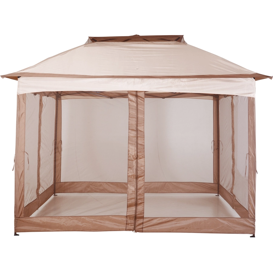 Outsunny Faltpavillon mit Seitenwänden khaki