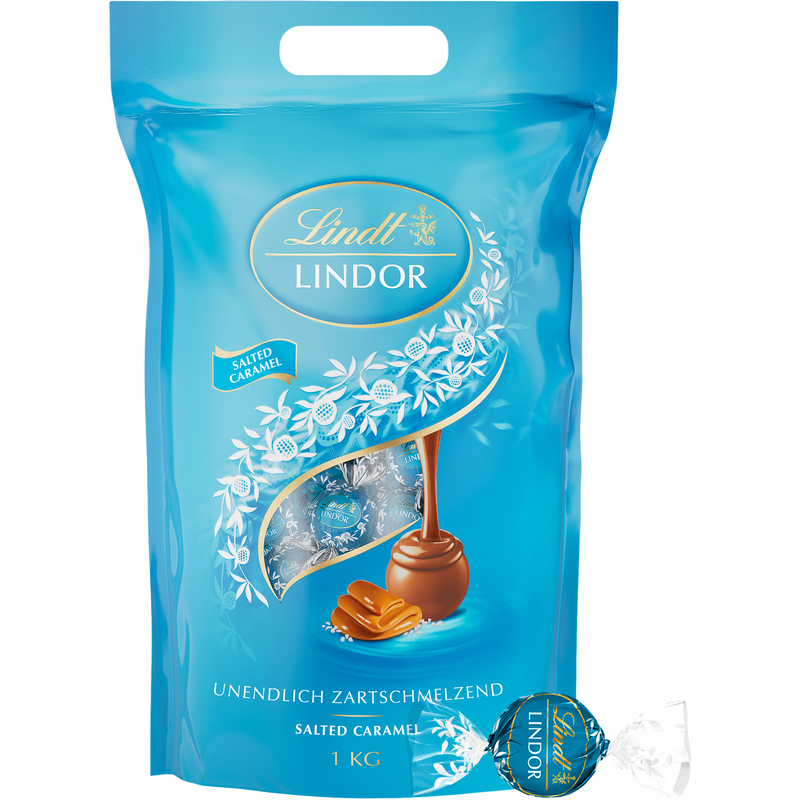 Lindt Lindor Kugeln Salted Caramel, 1000 g, 12.5 g, 80 Stück