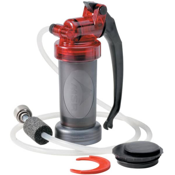 Gourde filtrante MSR MINIWORKS EX TRANSPARENT BLACK/GREY/RED