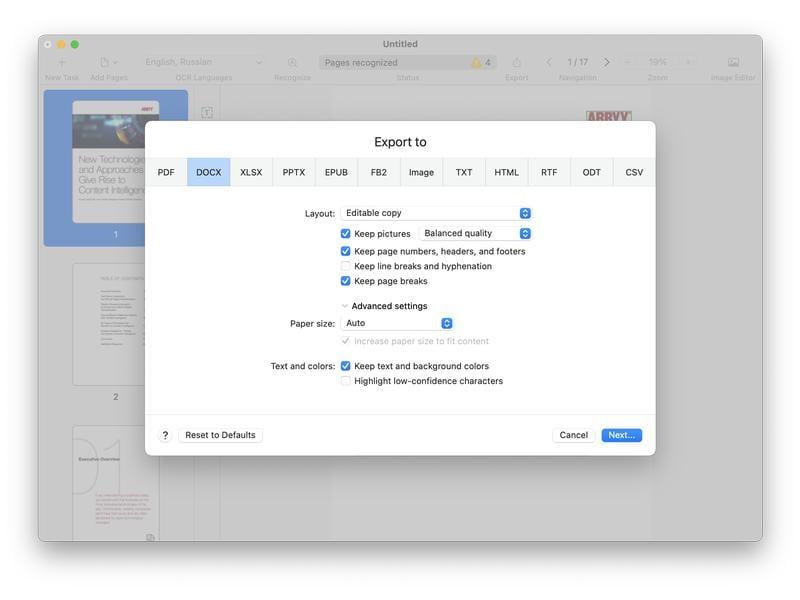 ABBYY FineReader PDF for MAC ESD, Subscription, Single User Konvertieren Sie PDFs, Dokumentbilder und Scans mit beispielloser Genauigkeit