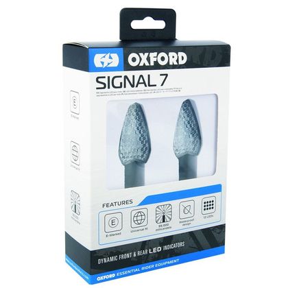 Clignotant Oxford LED Signal 7 (inclus 2 résistances) La paire Universel - Noir