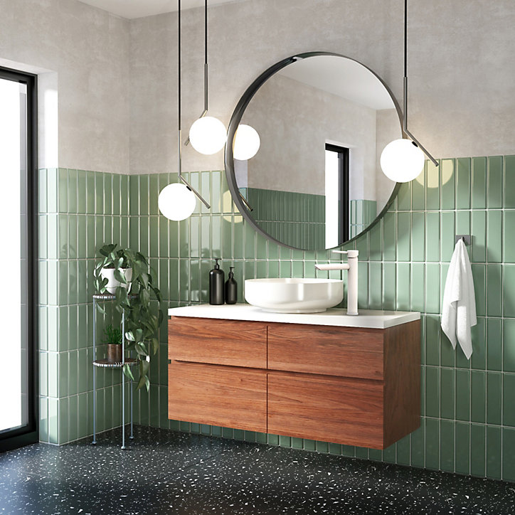 Mitigeur lavabo Essebagno Deco avec vidage en laiton coloris blanc modèle haut