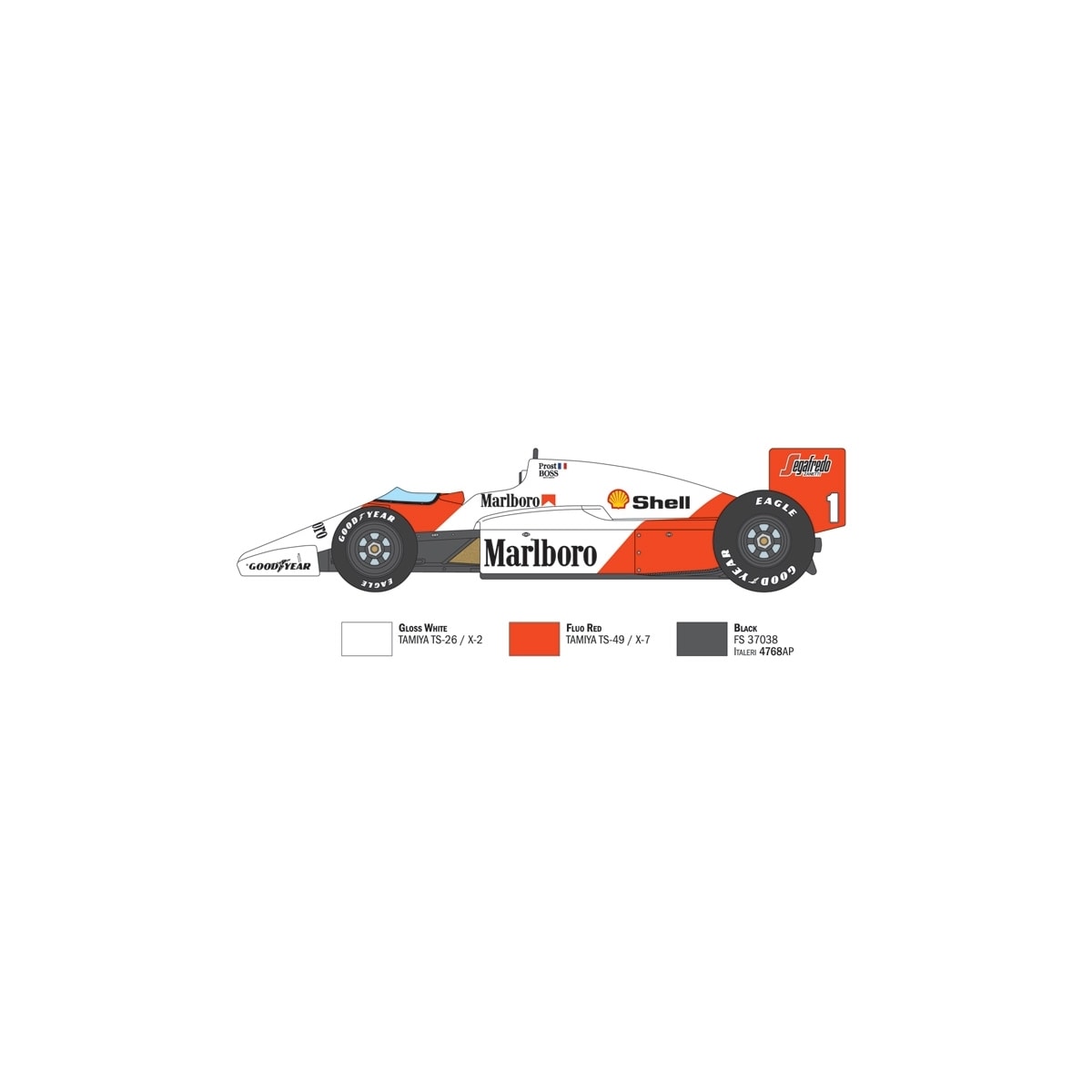 ITALERI 1:12 - McLaren MP4 2C F1 - Prost/Rosberg
