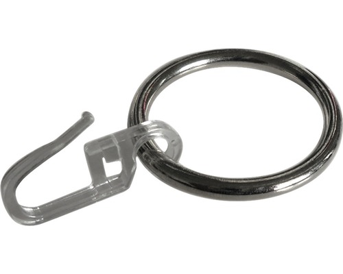 Gordijnring voor Rome, RVS-look, Ø 25 mm, 10 stuks.