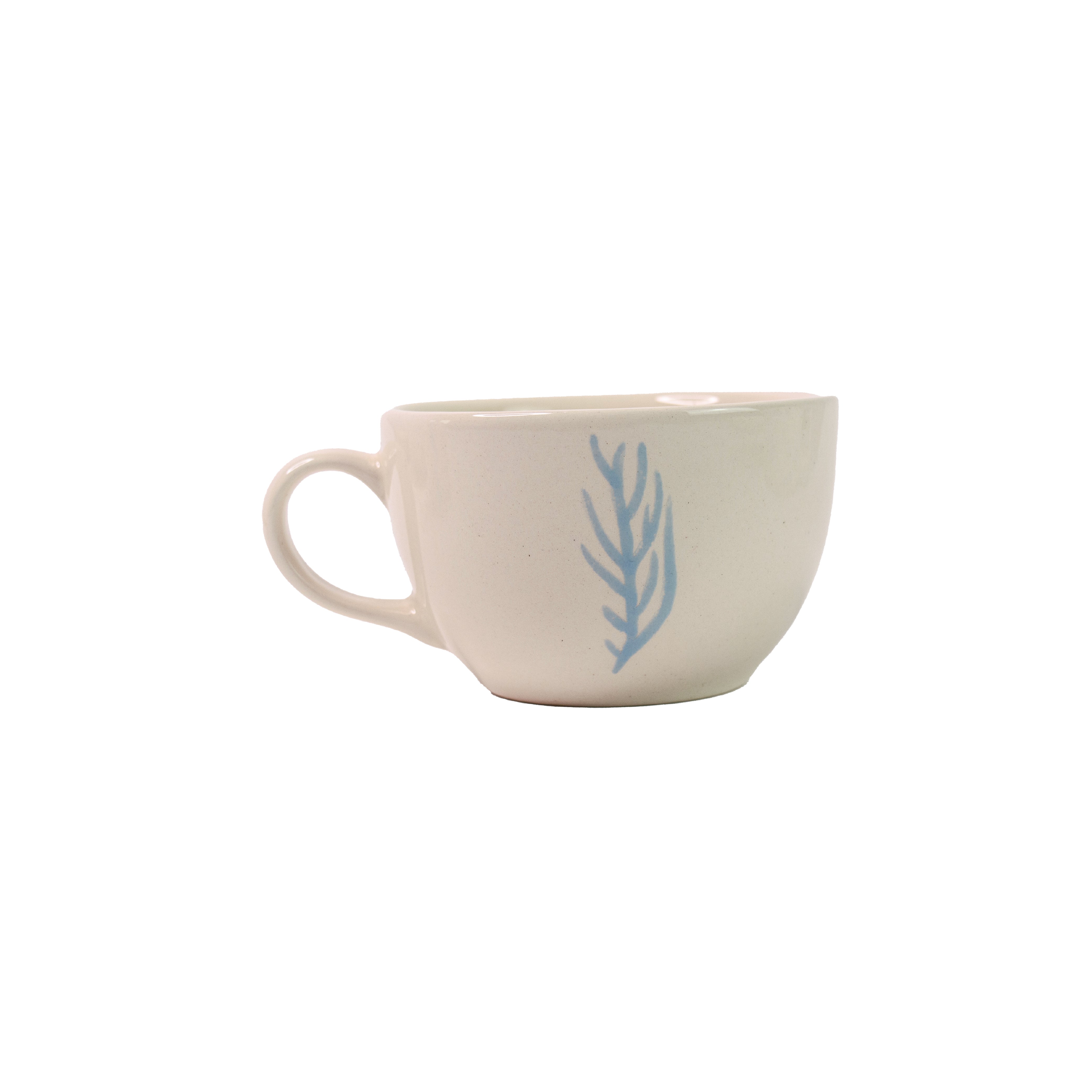 Tasse à thé et assiette à thé en céramique « Corales de la Isla » (Ensemble de 4)