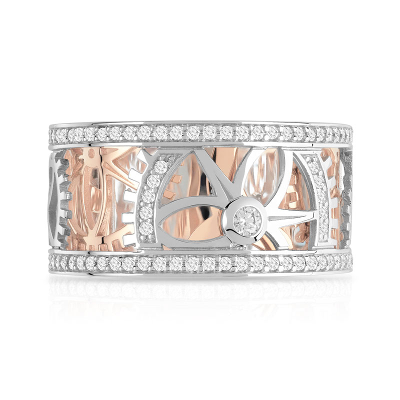 Bague Vesontio 2 ors 750 diamants 0,40 carat