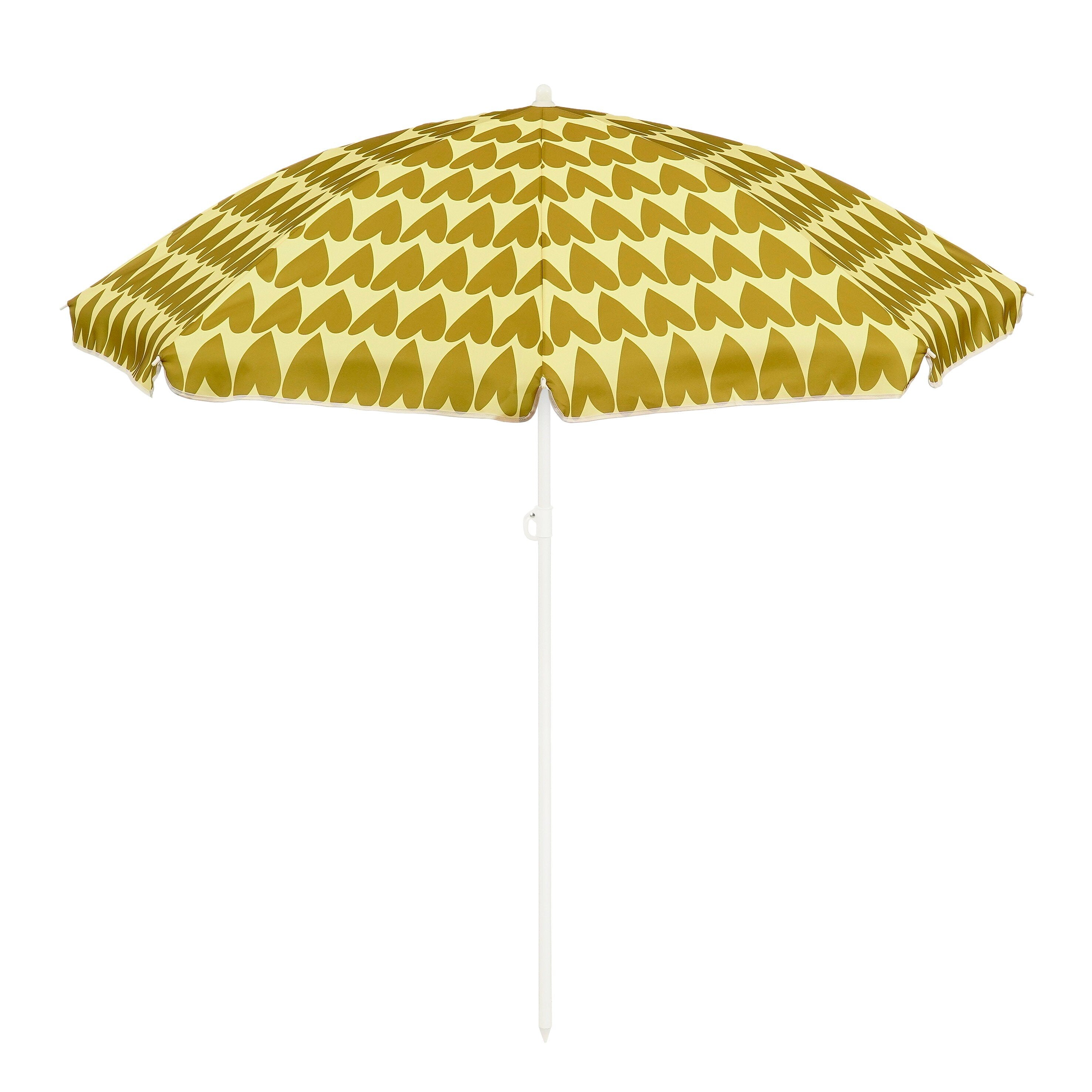 Mica Decorations Parasol hart bruin - h180xd160cm