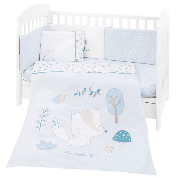 Kikkaboo Conjunto Jogo de Cama 6 Peças 70x140cm Little Fox