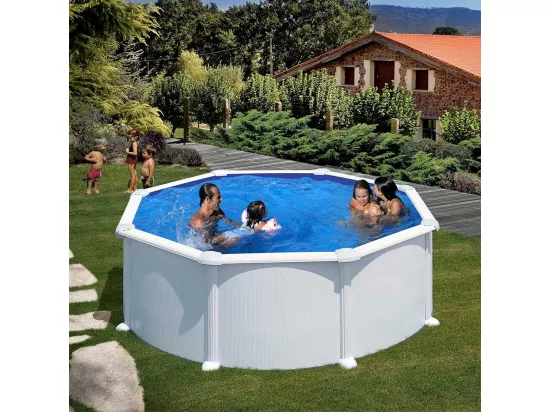 Piscine acier blanc Atlantis ronde 3,70 x 1,32 m - Gré