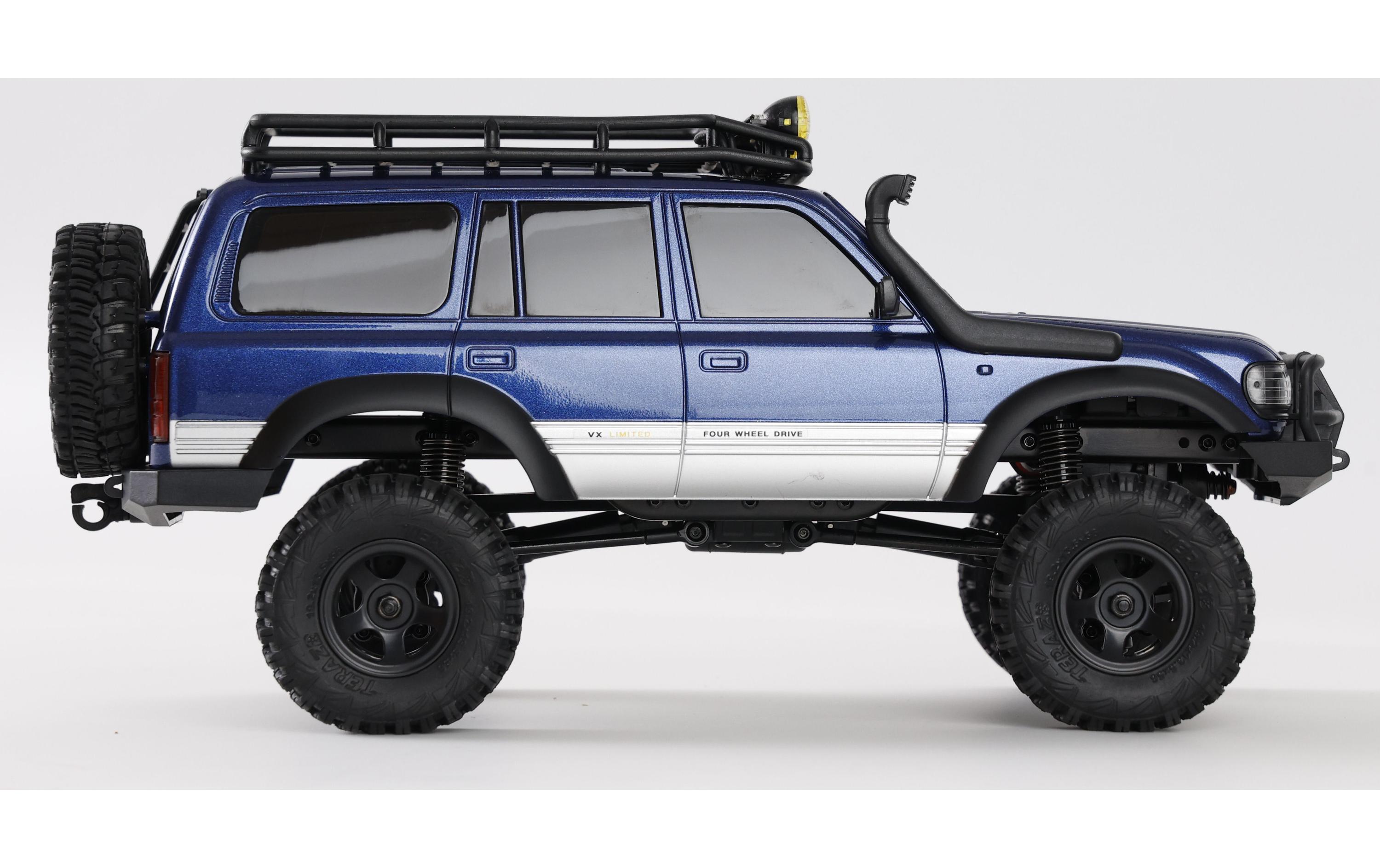 Scale Crawler FCX18 Toyota LC80 Blau, RTR, 1:18<br>Mini Rock Crawler mit detaillierter Toyota Landcruiser Karosserie und 2-Gang Getriebe