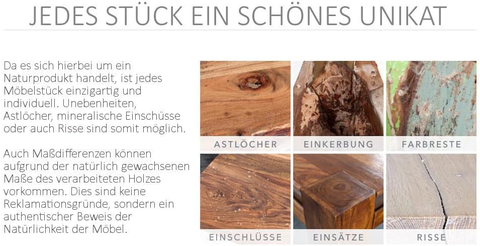 Riess Ambiente Massiver Gartentisch Empire Teak 70cm Teakholz rund klappbar Outdoortisch Garten Tisch