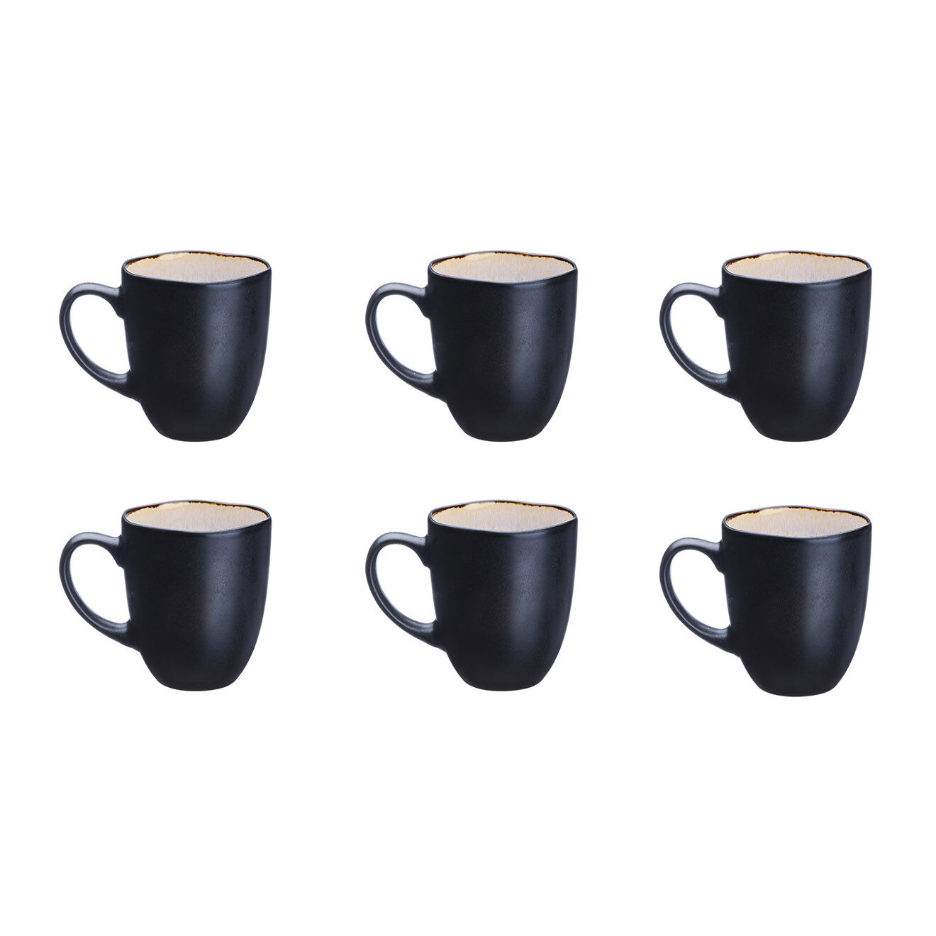 Bjorn 6 Mugs en Grès Iris blanc/ivoire - 40 cl