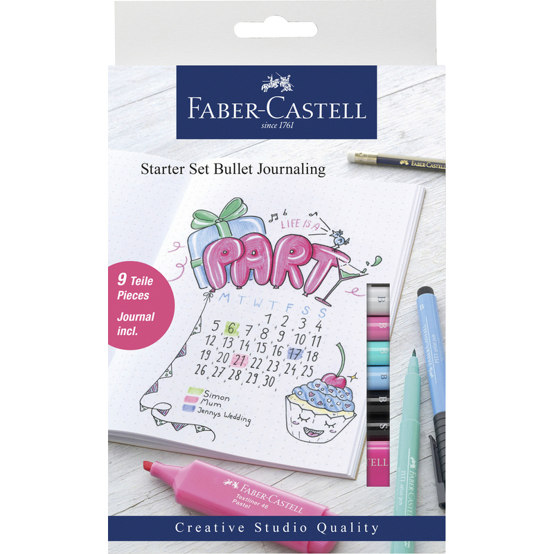 Faber-Castell Tuschestifte Bullet Journaling Starter Set, 9 Stück