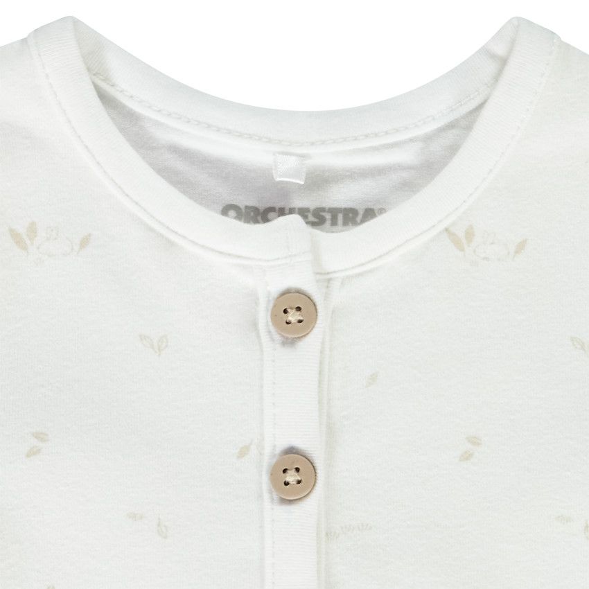Ensemble 3 pièces en jersey et nid d'abeille pour bébé garçon - Camel