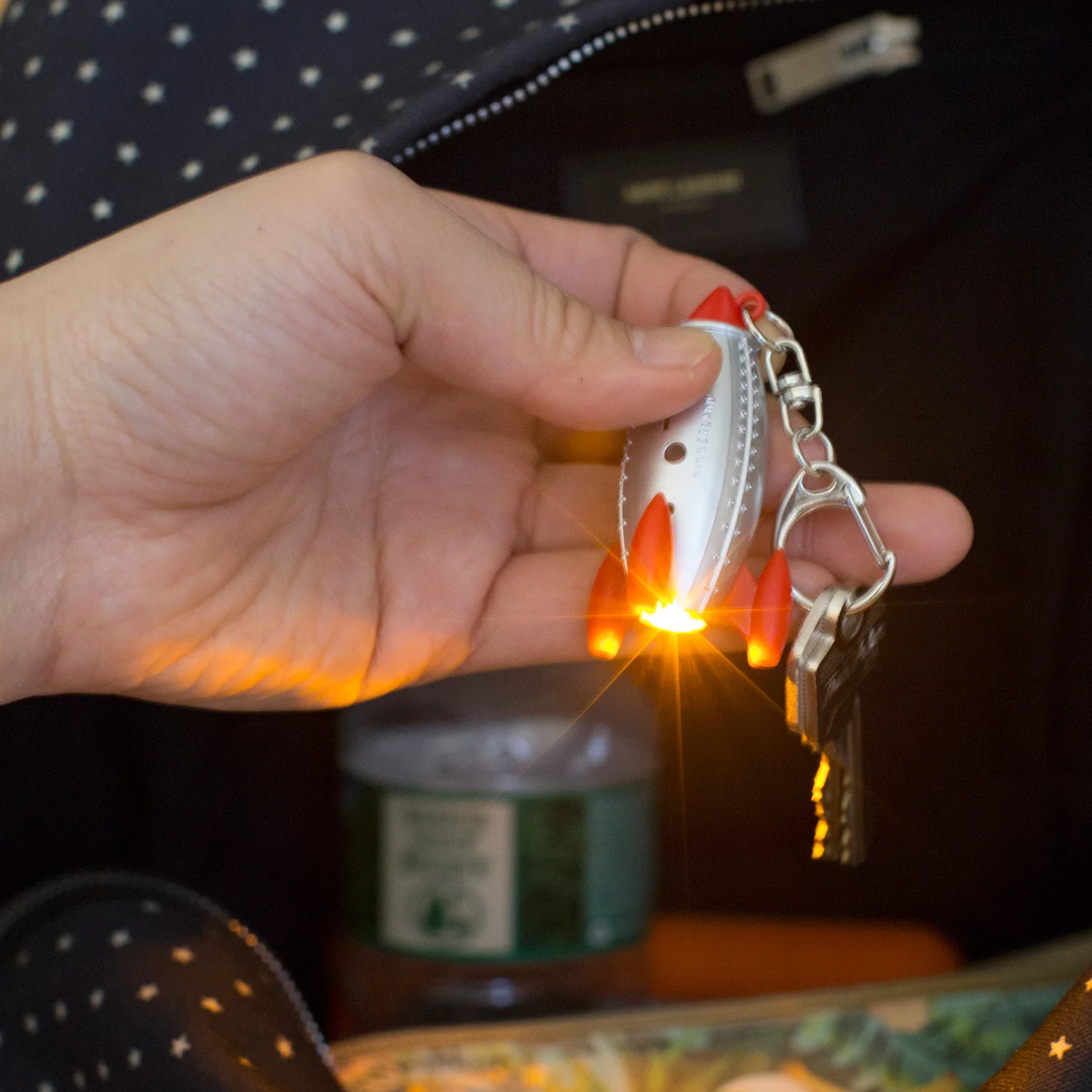 Rocket LED & Sound Keychain
