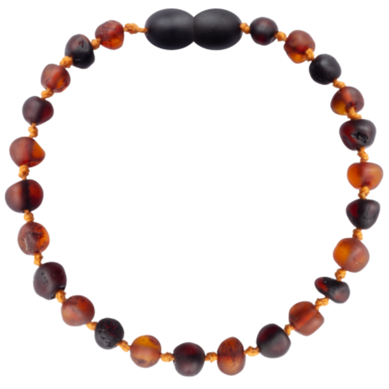 Barnsteen | Armband | Ruw | Cognac/ Cherry | 14 cm
