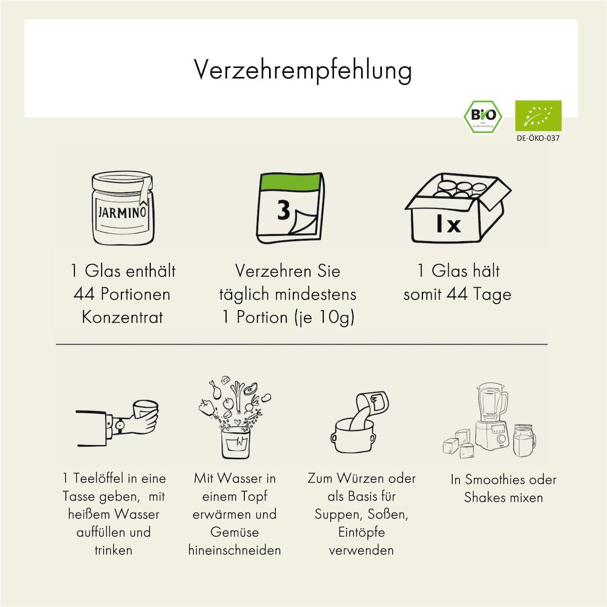 JARMINO Bio Knochenbrühen Konzentrat